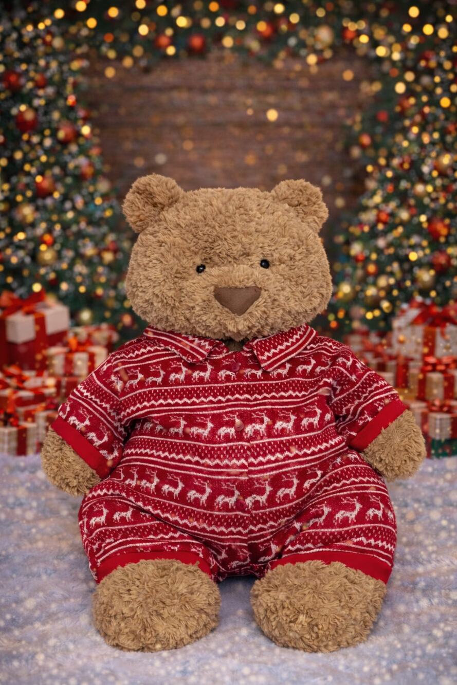 Bartholomew bear cute clothes outfits - christmas red pajamas[TTM-01-16IN]